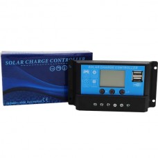 Контроллер 20А 12В/24В с дисплеем + USB гнездо (Модель-DY2024) JUTA Контроллер 20А 12В/24В с дисплеем + USB гнездо (Модель-DY2024) JUTA