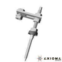 Винт-шуруп двухрезьбовый в сборе, 160 мм, нержавеющая сталь А2, AXIOMA energy Винт-шуруп двухрезьбовый в сборе, 160 мм, нержавеющая сталь А2, AXIOMA energy