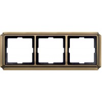 Рамка 3 поста Merten Antique Античная латунь MTN483343 Рамка 3 поста Merten Antique Античная латунь MTN483343
