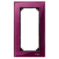 Рамка 2-постова без перегородки Merten M-Elegance Скло. Колір Рубін MTN4025-3206 