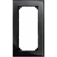 Рамка 2-постова без перегородки Merten M-Elegance Скло. Колір Онікс MTN404803 