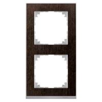 2 постовая рамка Merten M-Pure Decor венге/алюминий (MTN4020-3671) 2 постовая рамка Merten M-Pure Decor венге/алюминий (MTN4020-3671)