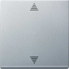 MTN586360 Кнопочный выключатель для жалюзи с функцией памяти и с подключением датчика Merten System M Алюминий