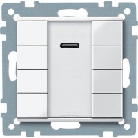 4-кнопковий вимикач KNX Plus з ІЧ-приймачем Merten System M. Колір Активний Білий MTN617525 4-кнопковий вимикач KNX Plus з ІЧ-приймачем Merten System M. Колір Активний Білий MTN617525