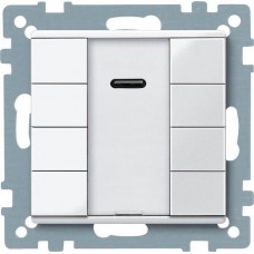 4-кнопочный выключатель KNX plus с ик-приемником Merten System M Полярно-белый MTN617519
