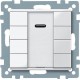 4-кнопочный выключатель KNX plus с ик-приемником Merten System M Полярно-белый MTN617519