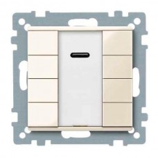 4-кнопочный выключатель KNX plus с ИК-приемником Merten System M Бежевый MTN617544