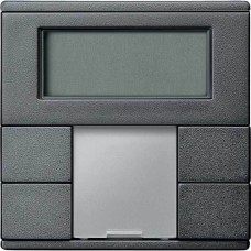 2-кнопочный выключатель с терморегулятором KNX plus Merten System M Антрацит MTN6212-0414
