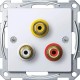 Механізм аудіо/відео розетки Merten колір активний білий MTN4351-0325