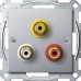 Механизм аудио/видео розетки Merten System M алюминий MTN4351-0460