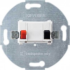 Механизм розетки для громкоговорителей Merten Полярно-белый, MTN466919