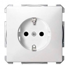 MTN2300-4019 Механізм розетки з захисними шторками та заземленням Merten Shuko, 2 полюса, 16А. Колір Полярно-Білий