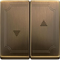 Клавіша для вимикачів рольставней Merten System Design. Колір Антична латунь MTN411543 