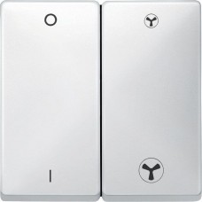 Двойная клавиша для механизма выключателя вентилятора Merten System Design. Цвет Полярно-белый (MTN411919)