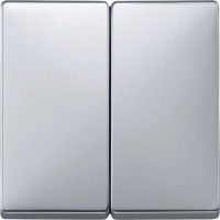 Двойная клавиша выключателя Merten System Design. Алюминий MTN412560 Двойная клавиша выключателя Merten System Design. Алюминий MTN412560