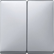 Подвійна клавіша вимикача Merten System Design. Колір Алюміній MTN412560 