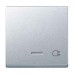 MTN431760 Клавиша с окошком для световой индикации и пиктограммой «вилка» Merten System M.  Алюминий