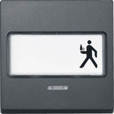 Клавіша з полем для напису та віконцем для світлової індикації Merten System M. Колір Антрацит MTN434614 