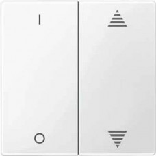 Клавіша для модуля 2-кнопкового вимикача KNX з символами "I/0" та "вгору/вниз" Merten System M. Колір Полярно-Білий