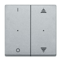 Клавіша для модуля 2-кнопкового вимикача KNX з символами "I/0" та "вгору/вниз" Merten System M. Колір Алюміній MTN625660 