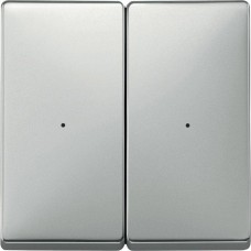 Клавиши для модуля 2-кнопкового вимикача Merten System Design. Колір Сталь MTN626246 