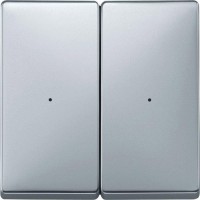 Клавиши для модуля 2-кнопочного выключателя Merten System Design.  Алюминий MTN626260 