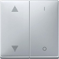 Клавіша для модуля 2-кнопкового вимикача KNX з символами стрілок та "I/0" Merten System Design (Алюміній)