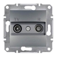 ⚡Розетка TV-R прохідна 8 dB Asfora сталь (EPH3300362)