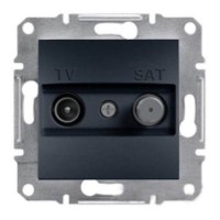 ⚡Розетка TV-SAT кінцева 1 dB Asfora антрацит (EPH3400171)