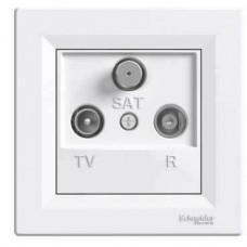 ⚡Розетка TV-R-SAT проходная 4 dB Asfora белая (EPH3500221)