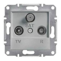 ⚡Розетка TV-R-SAT проходная 4 dB Asfora алюминий (EPH3500261)
