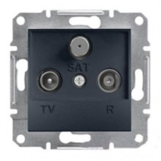 ⚡Розетка TV-R-SAT проходная 4 dB Asfora антрацит (EPH3500271)
