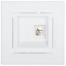 ⚡Розетка комп'ютерна Кат5e STP Asfora біла (EPH5000121)