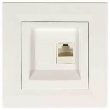 ⚡Розетка комп'ютерна Кат5e STP Asfora кремова (EPH5000123)