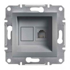 Розетка телефонная RJ11 Schneider Electric серии Asfora сталь (EPH4100162)
