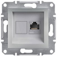 ⚡Розетка компьютерная категории 5e UTP Asfora алюминий (EPH4300161) ⚡Розетка компьютерная категории 5e UTP Asfora алюминий (EPH4300161)