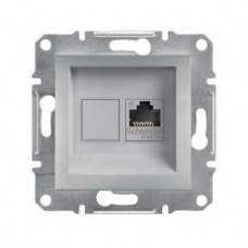 ⚡Розетка комп'ютерна Кат6e UTP Asfora алюміній (EPH4700161)