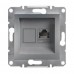 Розетка компьютерная категории 6e UTP Asfora сталь (EPH4700162)