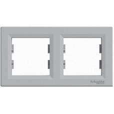 ⚡ Рамка 2-х постовая горизонтальная Asfora алюминий (EPH5800261)