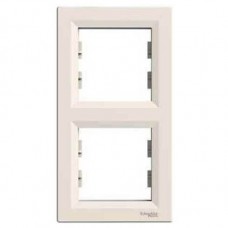 Рамка 2-х постова вертикальна Schneider Electric серії Asfora кремова (EPH5810223)