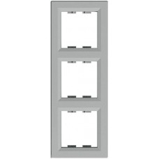 Рамка 3-х постова вертикальна Asfora алюміній (EPH5810361)
