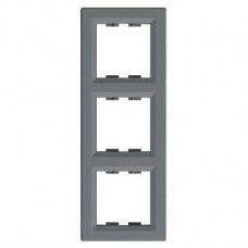 ⚡Рамка 3-х постова вертикальна Asfora сталь (EPH5810362)