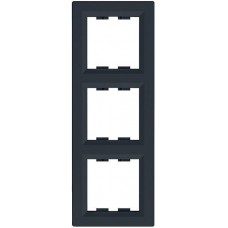 ⚡Рамка 3-х постова вертикальна Asfora антрацит (EPH5810371)