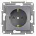 Розетка с заземлением Schneider Electric Asfora 16А сталь (EPH2900162)