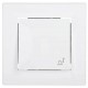 ⚡Кнопочный выключатель с символом звонок Asfora белый (EPH0800121)