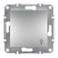 ⚡Кнопковий вимикач з символом "світло" Asfora алюміній (EPH0900161)