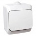 WDE000510 Одноклавишный наружный выключатель 16A IP44 серии Cedar Plus. Цвет Белый