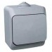 WDE000610 Одноклавишный наружный выключатель 16A IP44 серии Cedar Plus. Цвет Серый