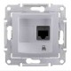 ⚡SDN4900160 Компьютерная розетка STP RJ45 кат.6e экранированная Sedna. Цвет Алюминий