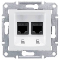 ⚡SDN4400121 Компьютерная розетка двойная UTP RJ45 кат.5e неэкранированная Sedna. Цвет Белый ⚡SDN4400121 Компьютерная розетка двойная UTP RJ45 кат.5e неэкранированная Sedna. Цвет Белый